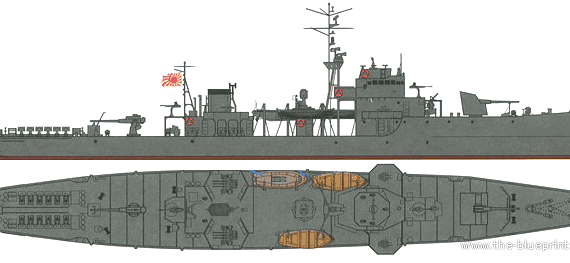 Корабль IJN Hei [Destroyer Escort] - чертежи, габариты, рисунки